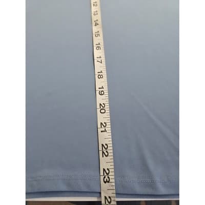 Michael Kors Blue Lace Up V Neck Short Sleeve Top Women Size L - Thumbnail 7