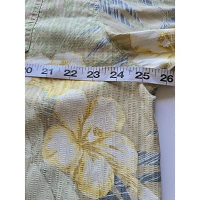 Mens Tropical Floral Aloha Shirt Short Sleeve Button Up Beach Vacation Casual - Thumbnail 4