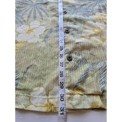 Mens Tropical Floral Aloha Shirt Short Sleeve Button Up Beach Vacation Casual - Thumbnail 6
