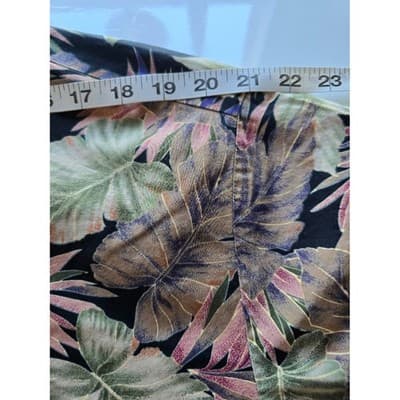 Paradise Blue Hawaiian Floral Short Sleeve Button Up Shirt Men's Size L - Thumbnail 8