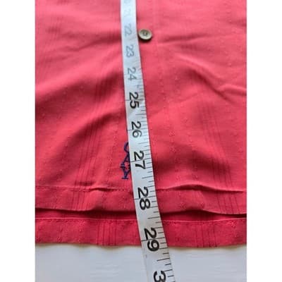 Bamboo Cay Men's Red Tropical Embroidered Short Sleeve Button Up Shirt Size M - Thumbnail 8