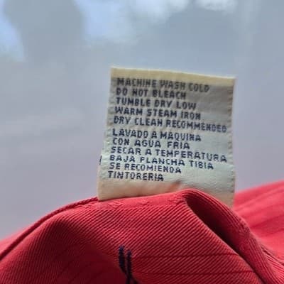 Bamboo Cay Men's Red Tropical Embroidered Short Sleeve Button Up Shirt Size M - Thumbnail 4