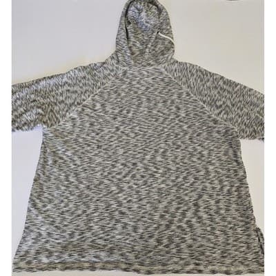 Marled Knit Hoodie Long Sleeve Pullover Casual Athleisure Top - Thumbnail 3