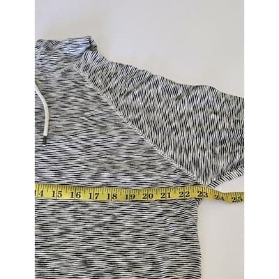 Marled Knit Hoodie Long Sleeve Pullover Casual Athleisure Top - Thumbnail 6