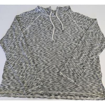 Marled Knit Hoodie Long Sleeve Pullover Casual Athleisure Top - Thumbnail 4