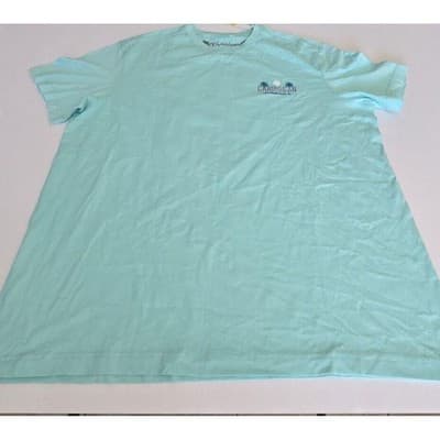 Caribbean Mens XL Cotton Graphic T Shirt Staycation Relocation Beach Palms - Thumbnail 8