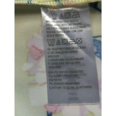 Women Size 14 Isaac Mizrahi Womens Yellow Floral Short - Thumbnail 10