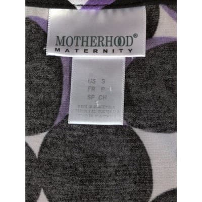 Motherhood Maternity Wrap Dress Short Sleeve V-Neck Geometric Print Womens Small - Thumbnail 7