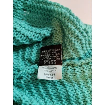 Fever Knit Sweater Open Weave Pullover Long Sleeve Scoop Neck Womens Size Medium - Thumbnail 7