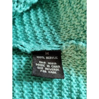 Fever Knit Sweater Open Weave Pullover Long Sleeve Scoop Neck Womens Size Medium - Thumbnail 8