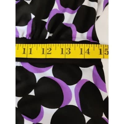 Motherhood Maternity Wrap Dress Short Sleeve V-Neck Geometric Print Womens Small - Thumbnail 10