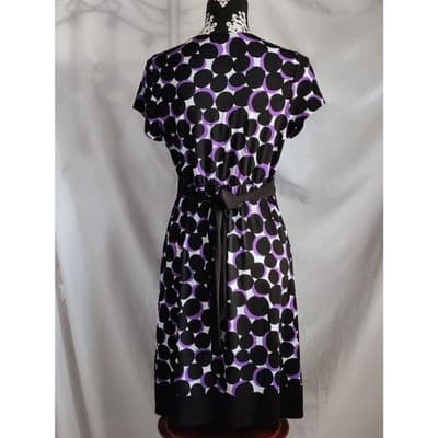 Motherhood Maternity Wrap Dress Short Sleeve V-Neck Geometric Print Womens Small - Thumbnail 5