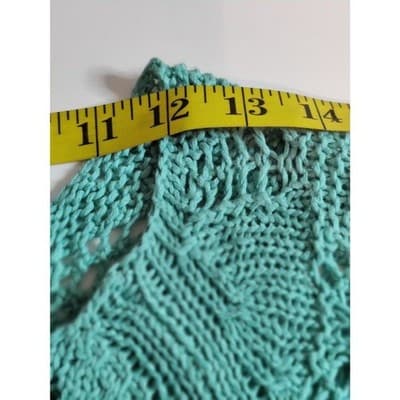 Fever Knit Sweater Open Weave Pullover Long Sleeve Scoop Neck Womens Size Medium - Thumbnail 9