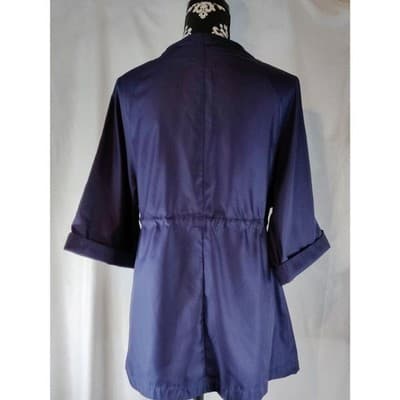 Axcess A Liz Claiborne Company Jacket 3/4 Sleeve Navy Blue Womens Size Medium - Thumbnail 5