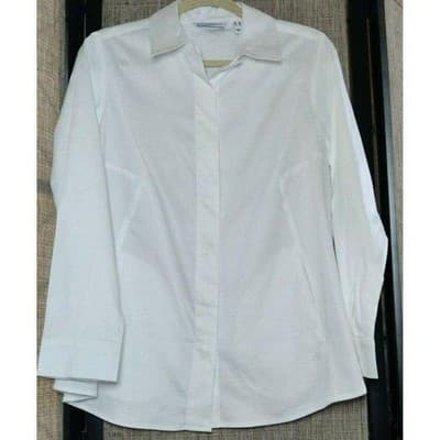 Isaac Mizrahi Live! Womens White Long Sleeve Button Up Size 0 - Thumbnail 10