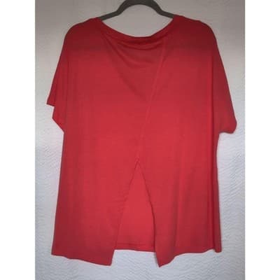 Womens Athletic Works Short Sleeve Coral Top XXL - Thumbnail 3