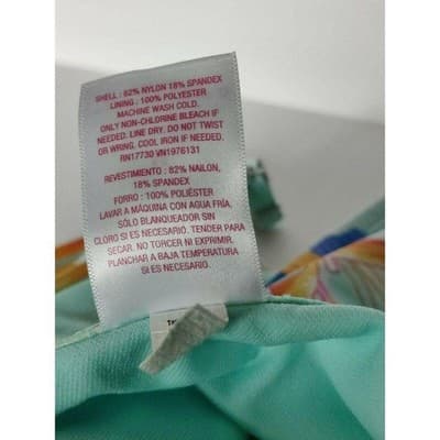 Xhilaration Girls Aqua Floral One Piece Swimsuit Size Medium - Thumbnail 7