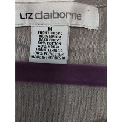 Liz Claiborne Tank Top Women Med Grey Sequins Animal Print Stretch - Thumbnail 4