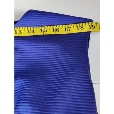 AGB Cap Sleeve A-Line Dress Layered Seersucker Striped Blue Womens Size 12 - Thumbnail 8