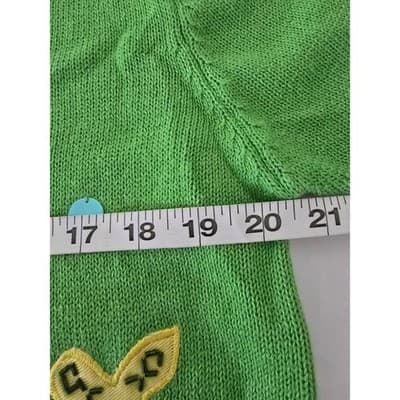 Vtg Ashlyn Kate Womens Green V Neck Short Sleeve Cardigan Sweater Sz S - Thumbnail 11