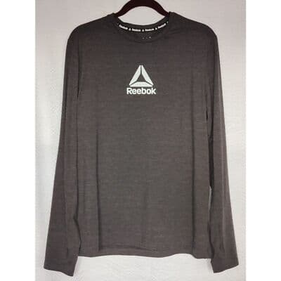 Reebok Men's Heathered Long Sleeve Tee, Size Large - Thumbnail 6