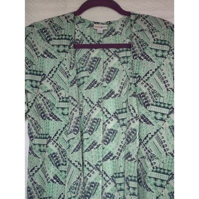 LulaRoe Geometric Lightweight Short Sleeves Open Front Kimono Womens Size 3 - Thumbnail 2