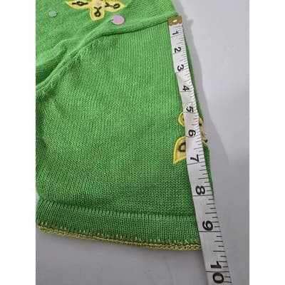 Vtg Ashlyn Kate Womens Green V Neck Short Sleeve Cardigan Sweater Sz S - Thumbnail 13