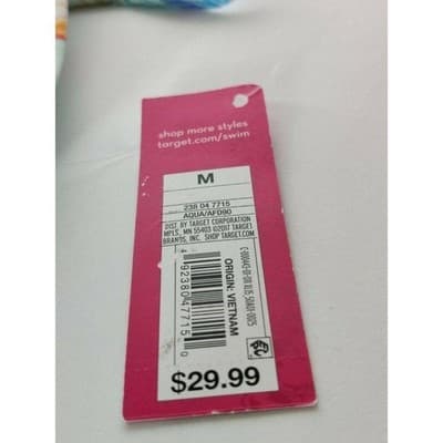 Xhilaration Girls Aqua Floral One Piece Swimsuit Size Medium - Thumbnail 9