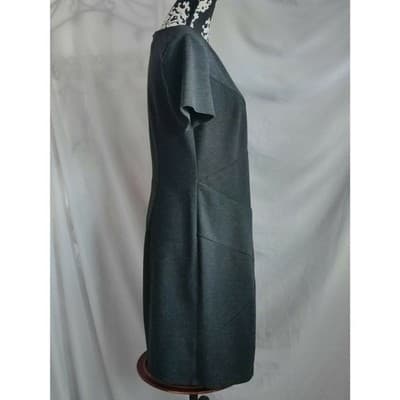 AGB Sheath Stretch Knit Dress Short Sleeve V-Neck Women's Green Size 12 - Thumbnail 11