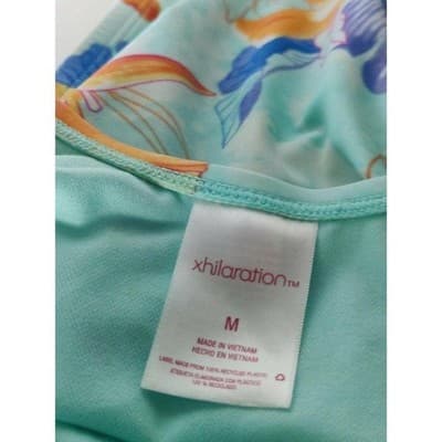 Xhilaration Girls Aqua Floral One Piece Swimsuit Size Medium - Thumbnail 6