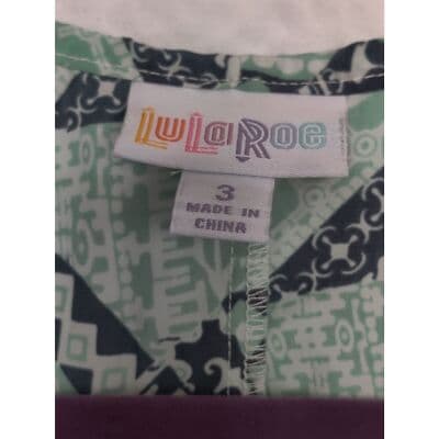 LulaRoe Geometric Lightweight Short Sleeves Open Front Kimono Womens Size 3 - Thumbnail 4