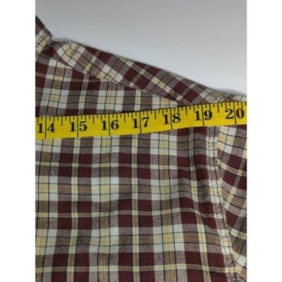 Vintage Tommy Hilfiger Jeans Plaid Shirt Short Sleeve Mens Size Medium - Thumbnail 6