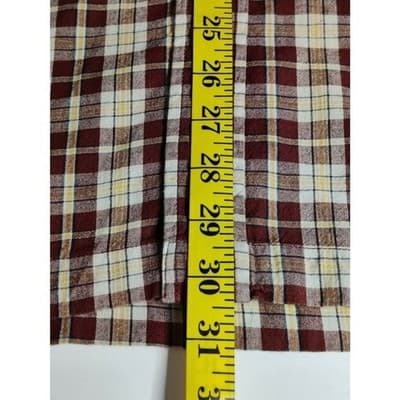 Vintage Tommy Hilfiger Jeans Plaid Shirt Short Sleeve Mens Size Medium - Thumbnail 9