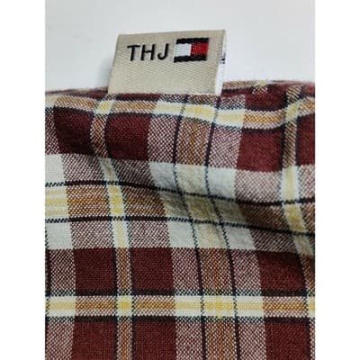 Vintage Tommy Hilfiger Jeans Plaid Shirt Short Sleeve Mens Size Medium - Thumbnail 5