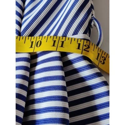 Ya Los Angeles Striped Strapless Mini Dress Lined Womens Blue White Size Small - Thumbnail 9