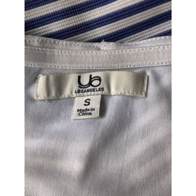 Ya Los Angeles Striped Strapless Mini Dress Lined Womens Blue White Size Small - Thumbnail 7