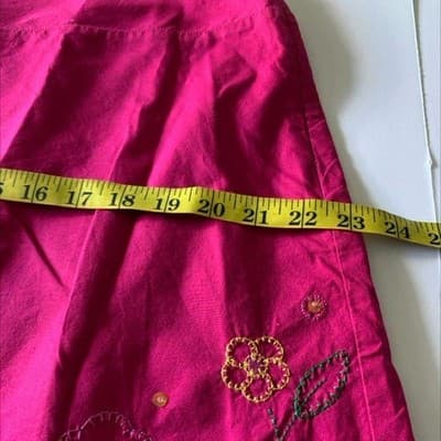 Fieldgear Magenta Pink Floral Embroidered Sequin Skirt Womens Plus Size 16 - Thumbnail 6