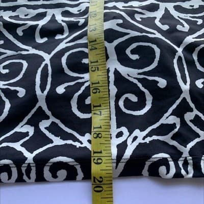 Dolcezza XXL Skort Black White Scroll Print Lime Green Trim Golf Tennis Skirt - Thumbnail 6
