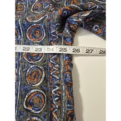 BON HOMME Mens XL Abstract Print Short Sleeve Button Up Shirt Made in USA Rayon - Thumbnail 6