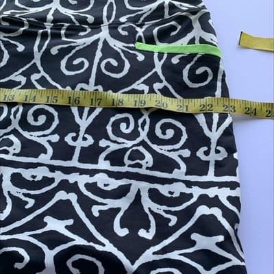 Dolcezza XXL Skort Black White Scroll Print Lime Green Trim Golf Tennis Skirt - Thumbnail 5