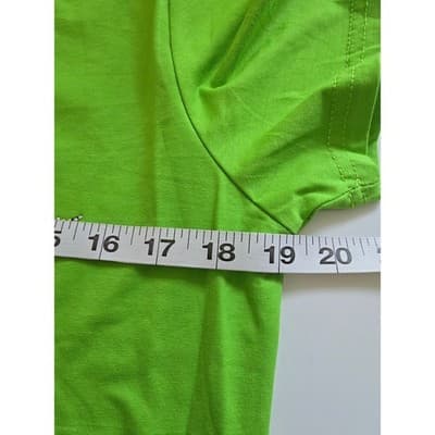 Nali Collection Graphic Tee Lime Green LXL Cotton Blend Funky Art Print - Thumbnail 6