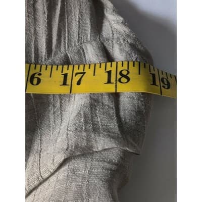 Coco Cabana Tan Khaki Ruffle Utility Vest Drawstring Waist Small Cotton Blend - Thumbnail 6