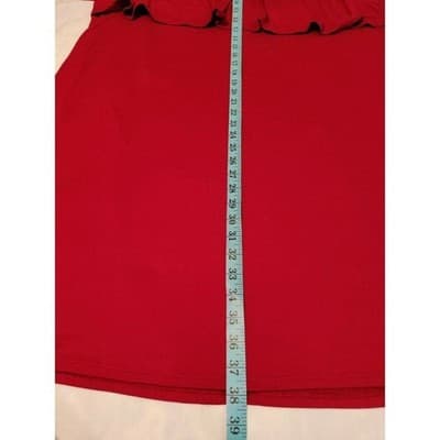 La Gypsy Magenta Pink Ruffle Mock Neck Shift Dress Short Sleeve Keyhole Back - Thumbnail 6