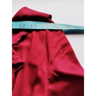 Urban Outfitters Burgundy Ruffle Wrap Mini Dress Long Sleeve Bell Cuffs Small - Thumbnail 6