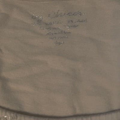 Chico's Cream Sequined Sleeveless Tank Top Size 3 XL Cotton Modal Shimmer Front - Thumbnail 3