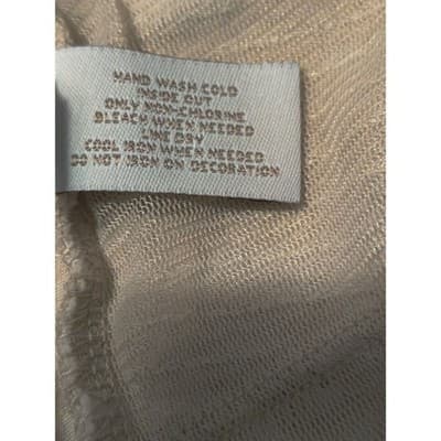 Chico's Cream Sequined Sleeveless Tank Top Size 3 XL Cotton Modal Shimmer Front - Thumbnail 6