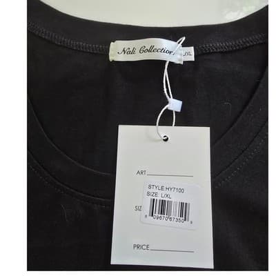 Black Graphic Tee Lips Leopard Print LOVE V Neck Short Sleeve Shirt - Thumbnail 10