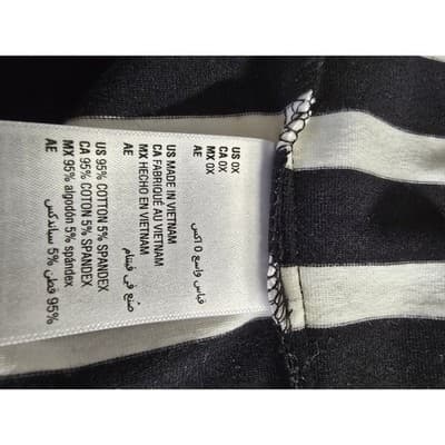 ON 34TH Plus Size 0X Black White Stripe Twist Front Sleeveless Midi Dress - Thumbnail 6