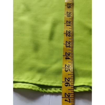 Moon Lime Green Crochet Lace Yoke Sleeveless Blouse Top Size M B5102 - Thumbnail 7