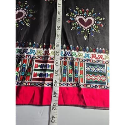 GM Fashion USA One Size Black Dashiki Print Maxi Dress Tunic Top - Thumbnail 8